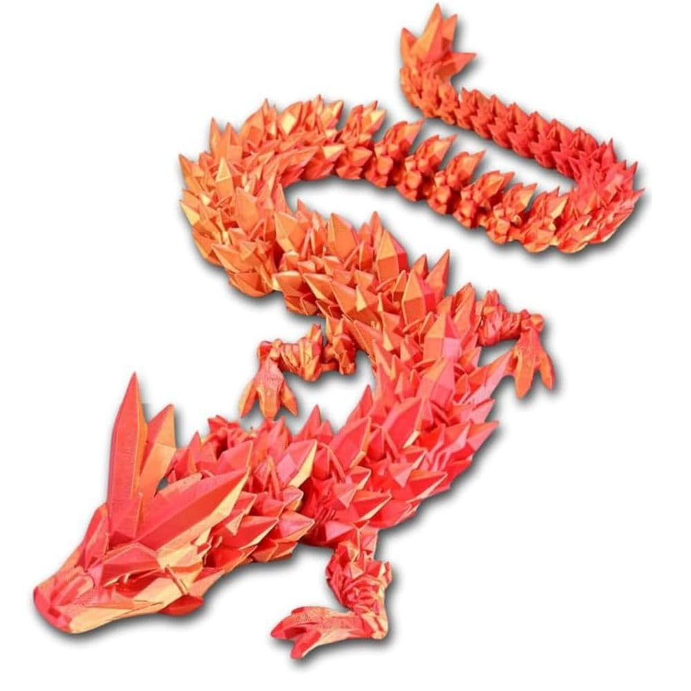 Rapean 3D Printed Dragon - 27" Articulated Crystal