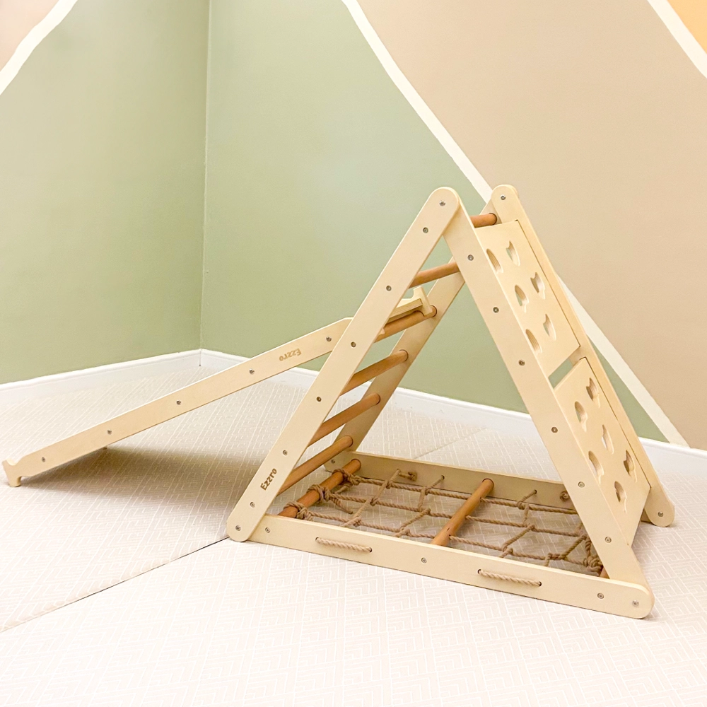 Climbing Pikler - Ladder & Ramp Slide Natural Large