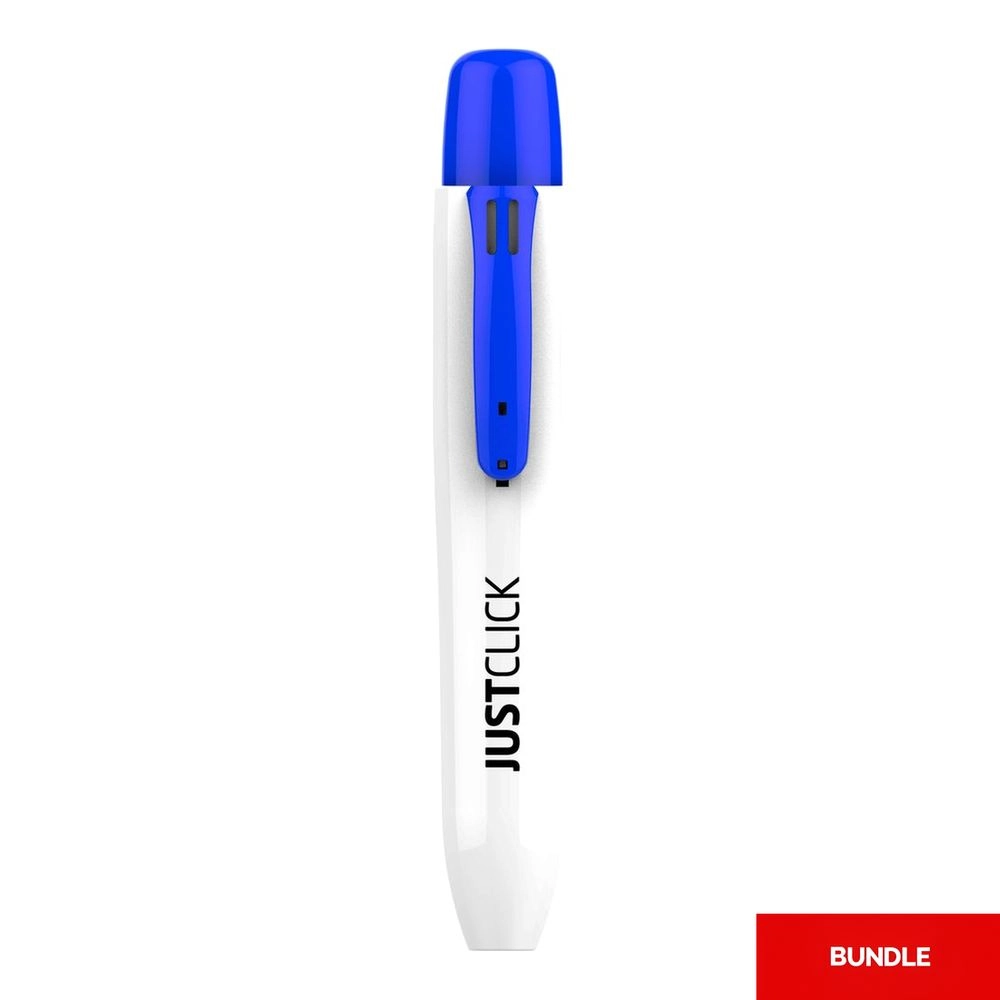 Morris Profumi Just Click Whiteboard Marker L - Blue Bundle