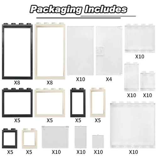 Tranparent Windows and Doors - 132 pcs