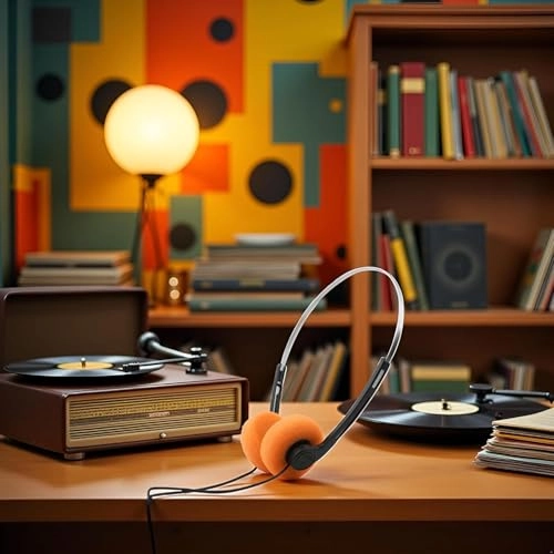 Retro Over-Ear Headphone Wired Headphone