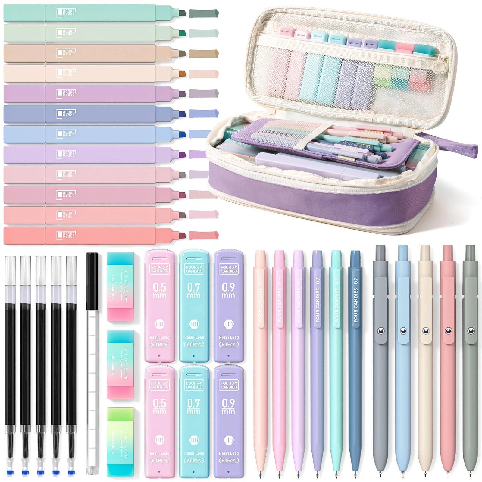 four candies Cute Stationery Set - 39.0 Count