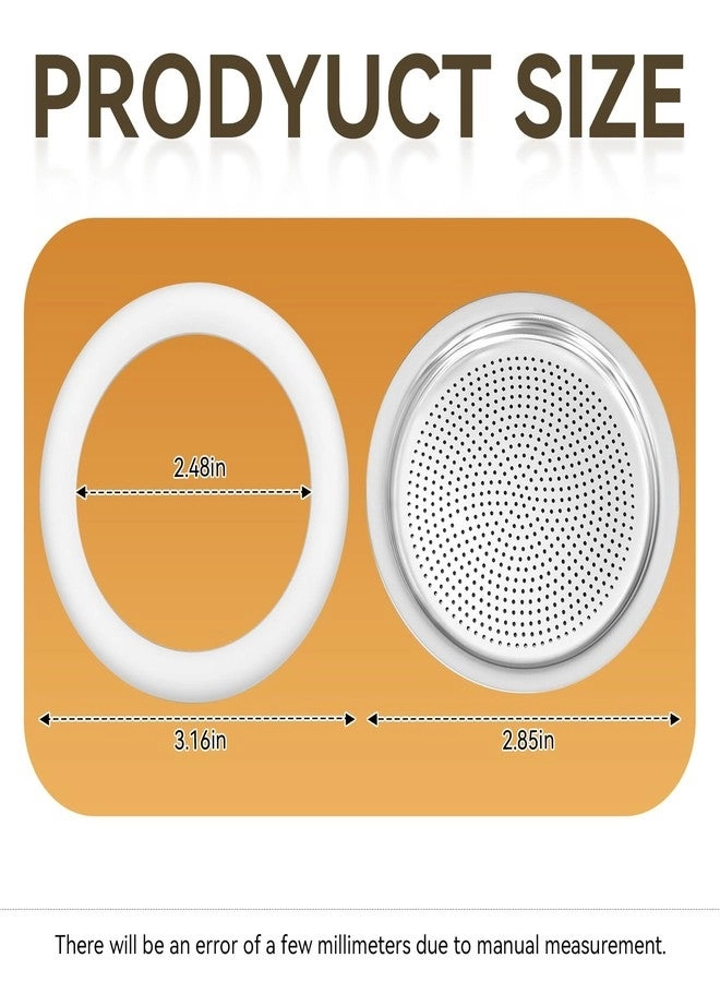 BIA640310 - 9 Cups 6 Pcs Silicone Sealing 2 Pcs Stainless Filter Plate