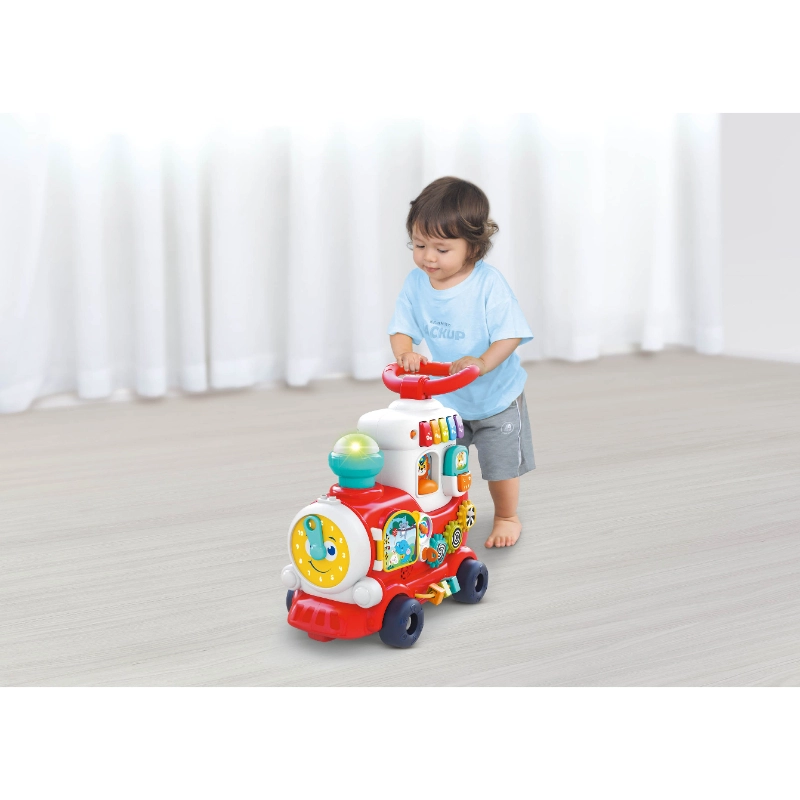 Push Walker And Ride On Learning Train - 12 months+ Multi Colour