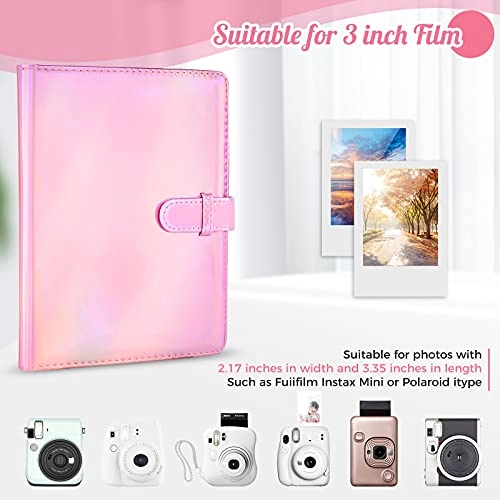 3.5x2.3" 256 Pockets PU Leather Photo Album