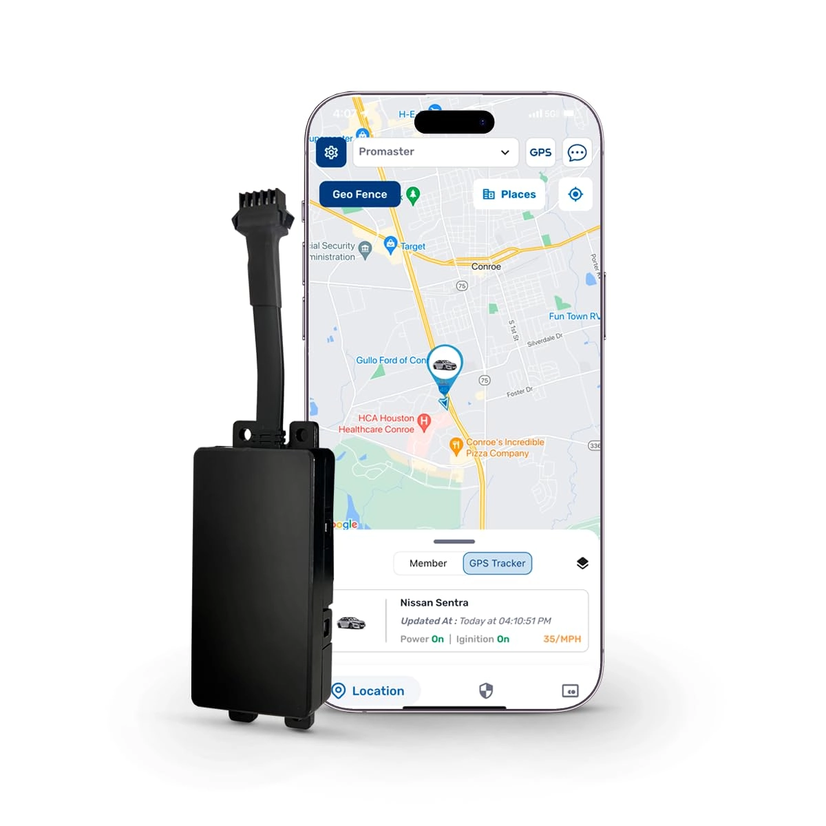 GPS Tracker - 4G LTE Real-Time Splashproof Built-in Magnet