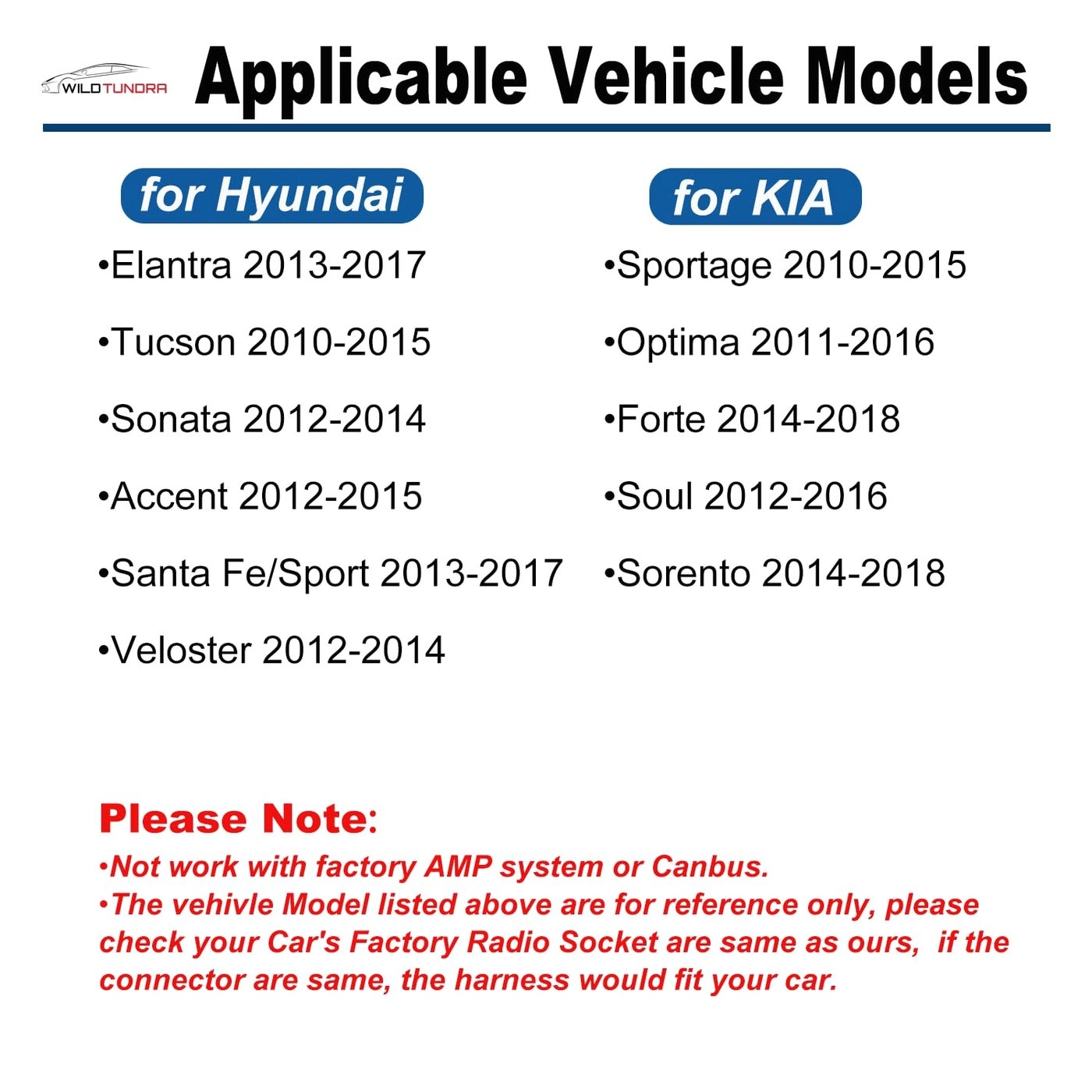 16Pin Aftermarket ISO Radio Wire Harness Adapter - Hyundai/KIA
