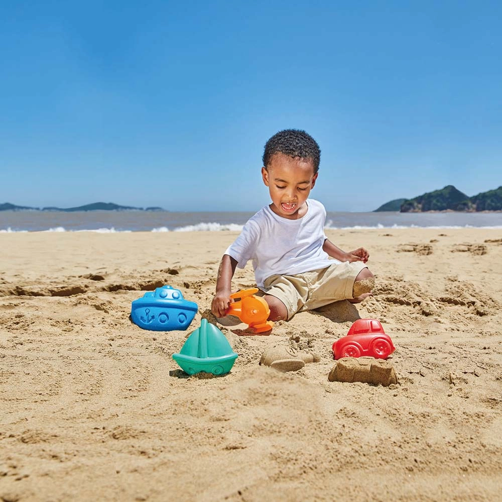 Travel Sand Mold Beach Toy Set - 4pcs 18 months & above