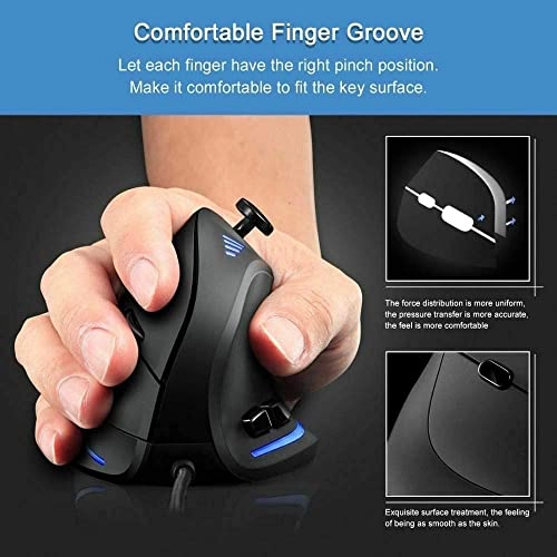 Ergonomic Vertical Mouse - Wired