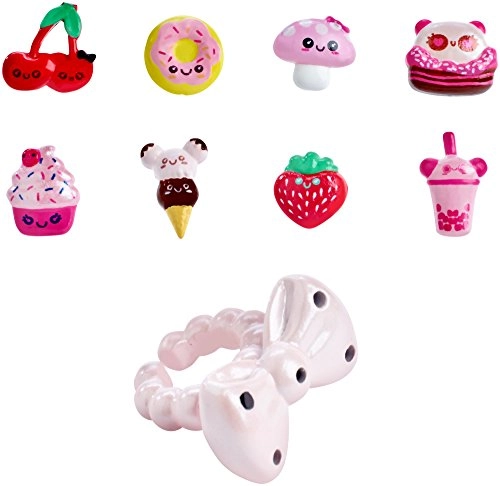 Kuu Kuu Harajuku Charms - Pink Red Plastic Ages 5+