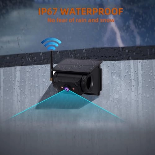 Magnetic Solar Wireless Backup Camera - Night Vision Wireless 1080P