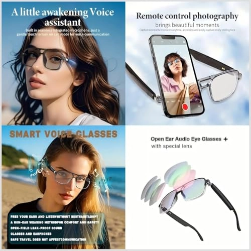 Smart Bluetooth Glasses - Auto-adjusting Lenses Bluetooth 5.3 UV400