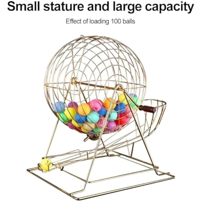 BINGO CAGE - 100 NUMBER BALLS 13-INCH METAL