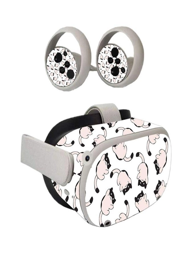 MightySkins Skin Compatible with Oculus Quest 2 - Raining Cats Vinyl Decal