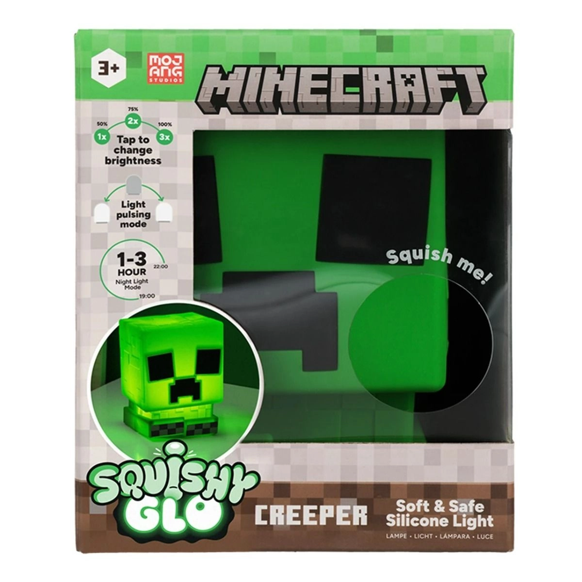 Creeper Squishyglo - rechargeable green
