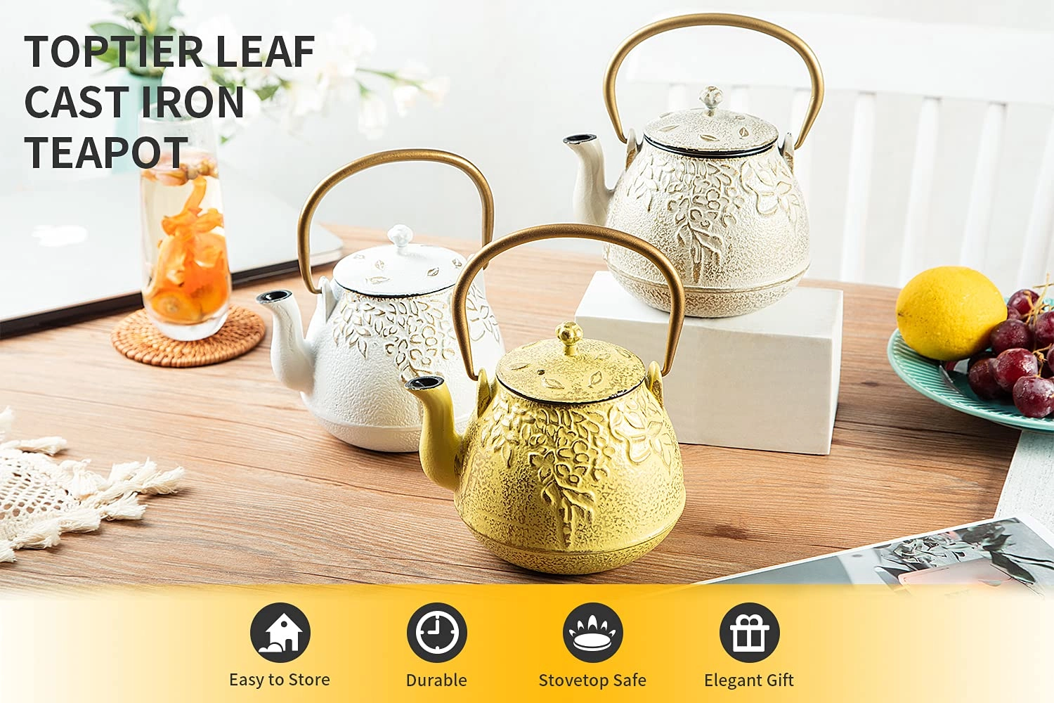 Cast Iron Teapot - 1200 Milliliters