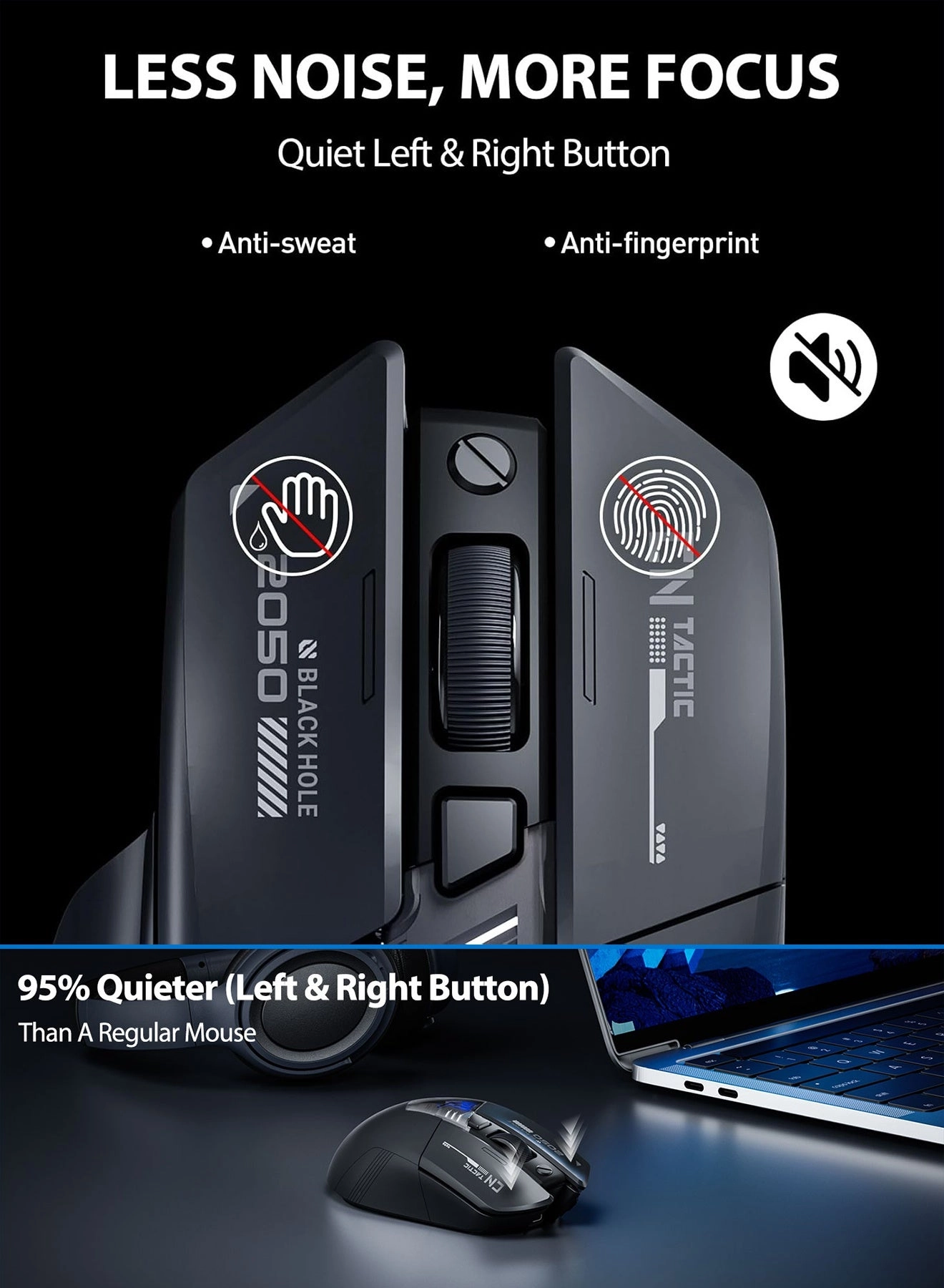 IN9 Tri-mode Wireless Mouse - Wireless