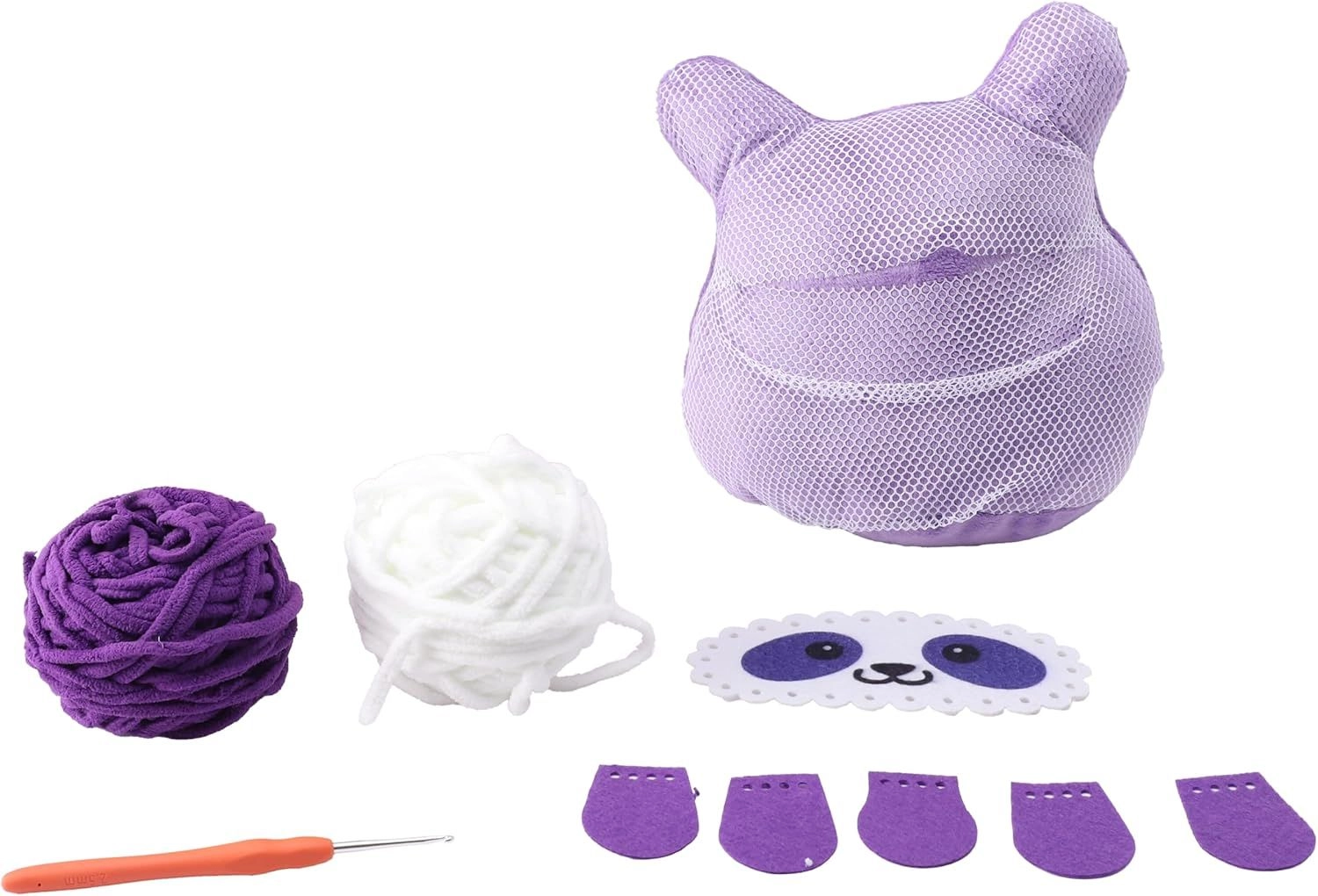 Plush Panda Pal - DIY 25.5 cm Purple