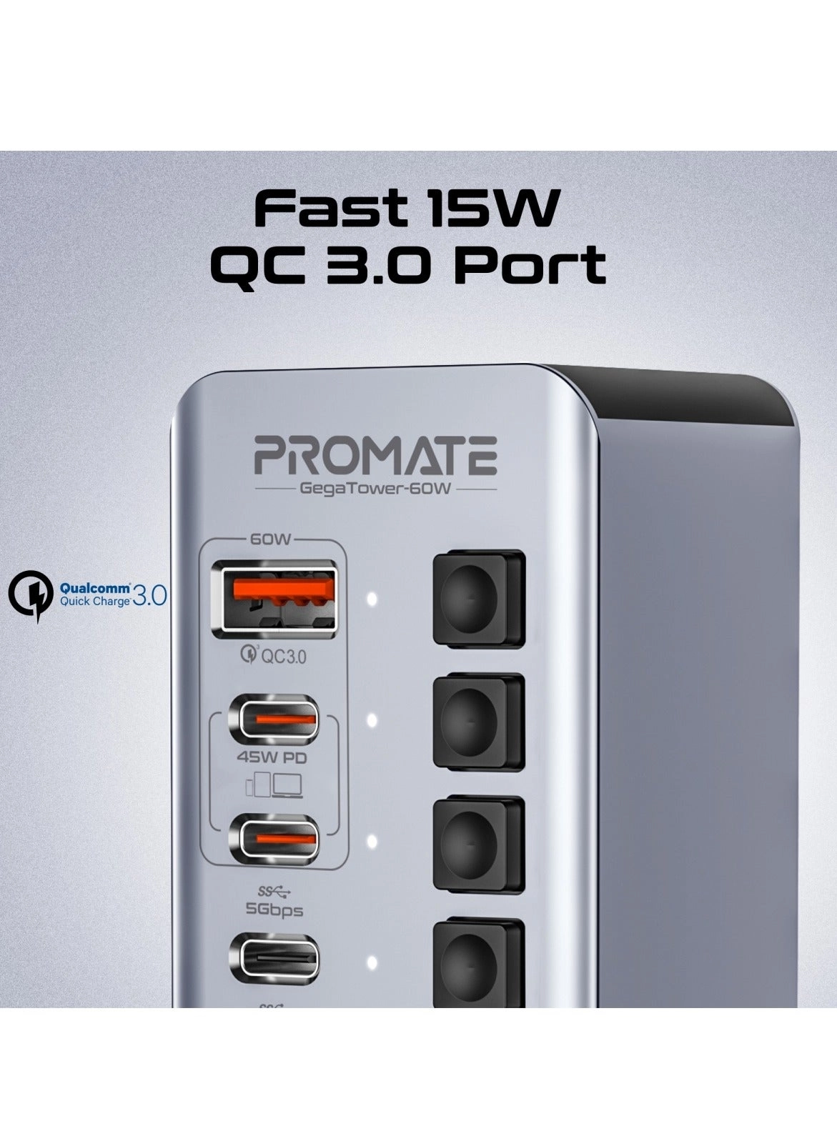GegaTower-60W - 14-In-1 USB-C Tower Hub