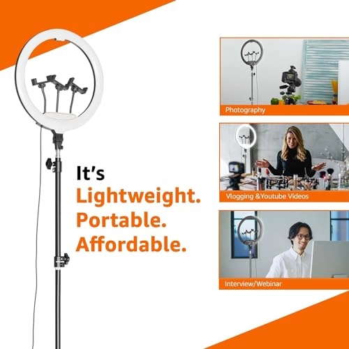 LED Ring Light - 18-Inch Dual-Temperature