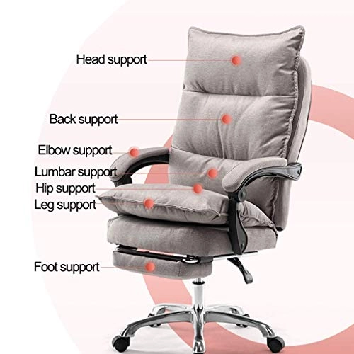 Reclining Chair - Fabric Cotton Black