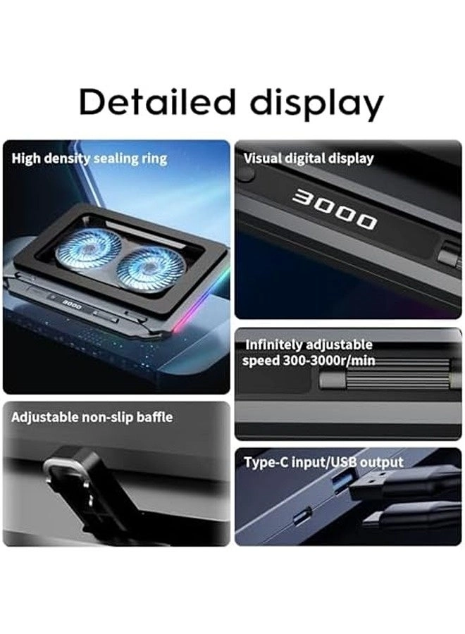 Gaming Laptop Cooling Pad - dual 14" to 17.3"