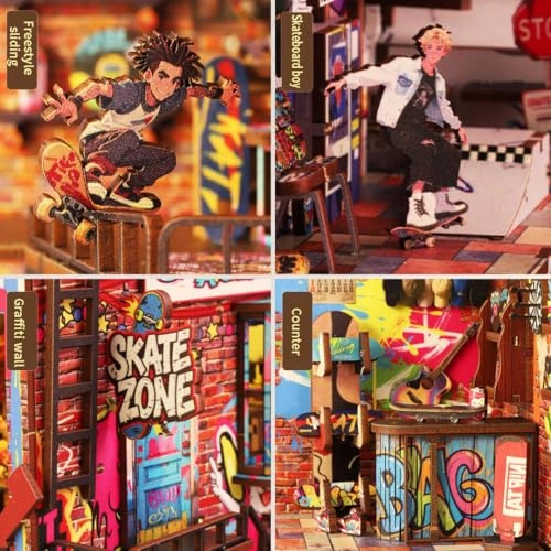 Miniature Wooden Dollhouse Furniture Kit - Creative Room 1:24