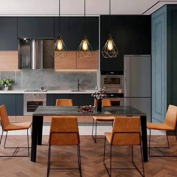 Designer Single Pendent Hanging Chandelier - Golden Without Bulb