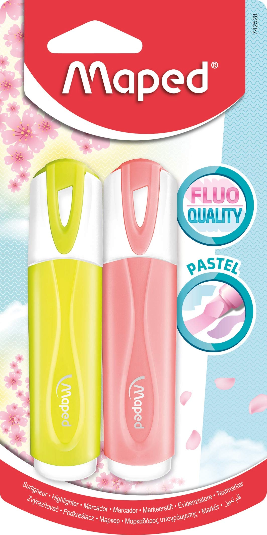 Maped Fluo Peps Pastel - assorted colours Chisel