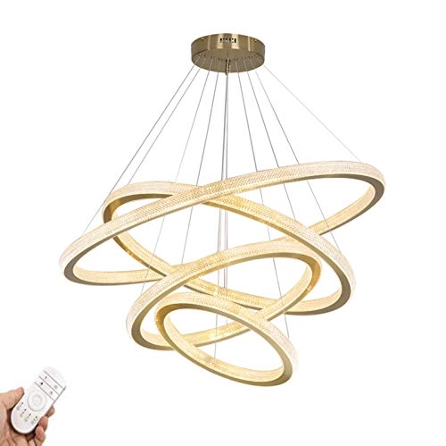 Creative Ring Chandelier - White tricolor light 91cm LED