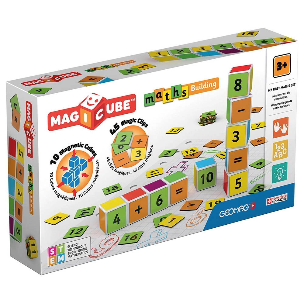 Magicube Math Building And Clips - 55 pcs
