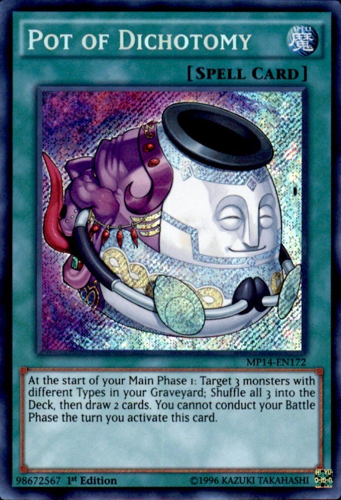 Yu-Gi-Oh! Pot of Dichotomy MP14-EN172 - 1st Edition Secret Rare