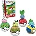 Pokémon Grass-Type Trainer Team - 4 Poseable Character 2 Inches Tall