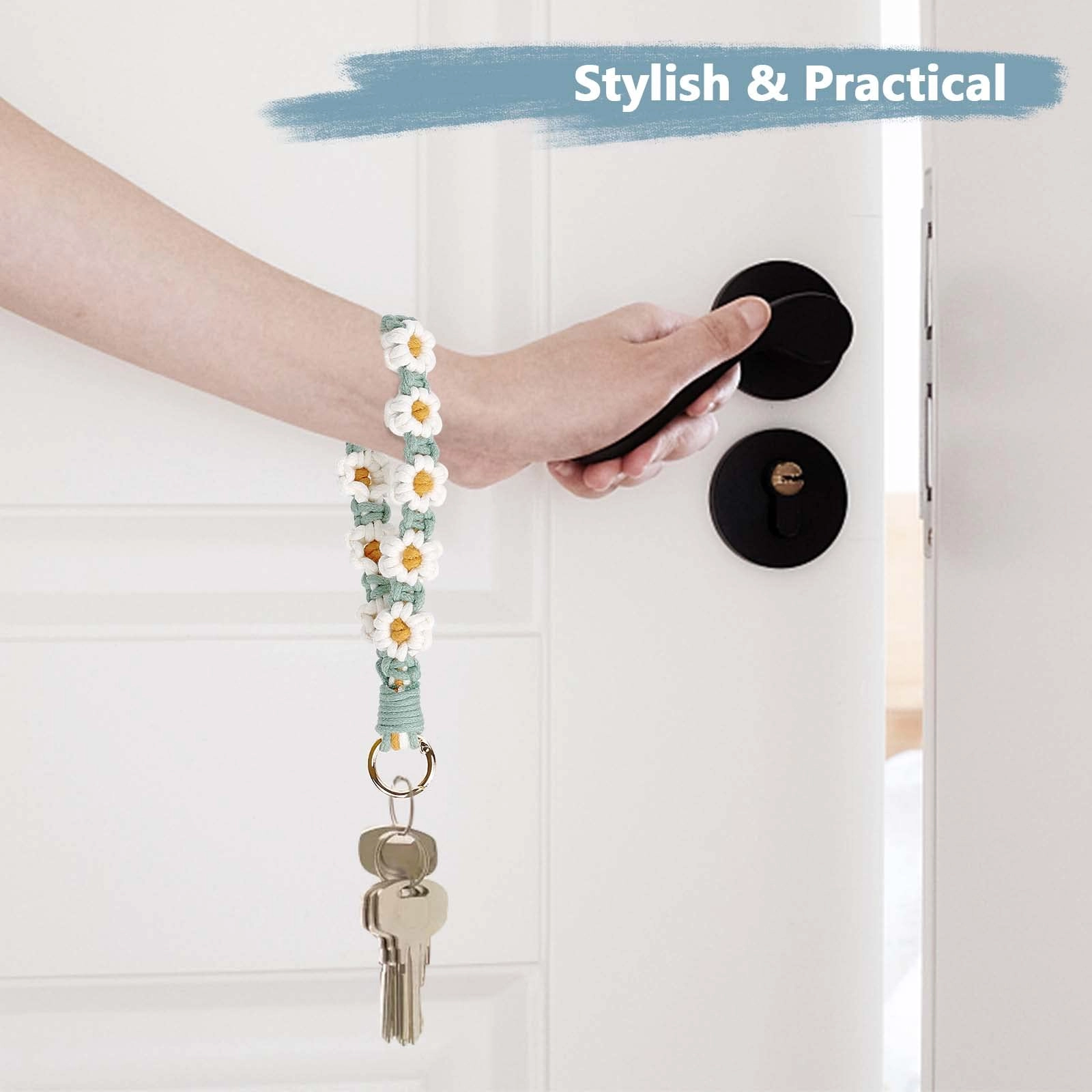 Boho Macrame Keychain - Car