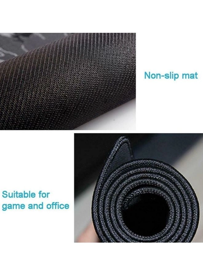 World Map Large Rubber Gaming Mouse Pad - 80x40 cm