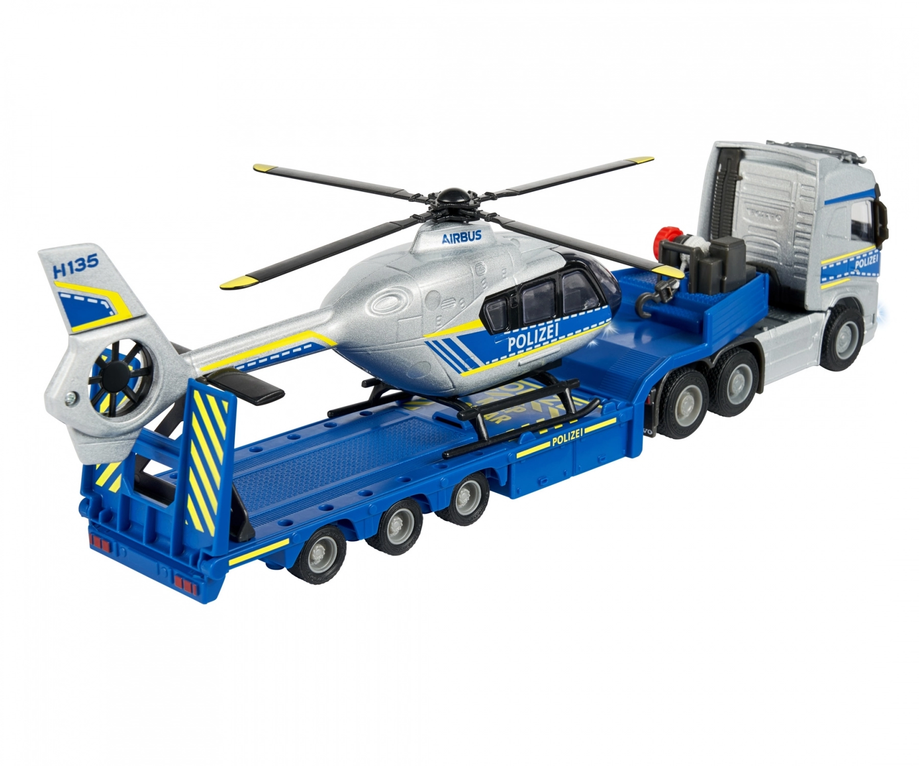 Volvo FH16 Truck - 35 cm + Airbus H135 Police Helicopter - 25.5 cm