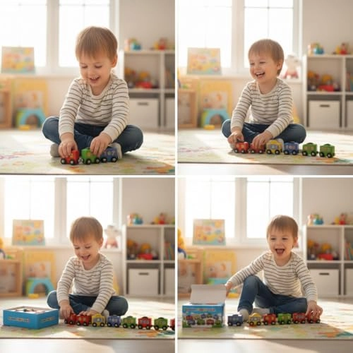 Number-Shaped Train Toy - All Ages 216 pieces