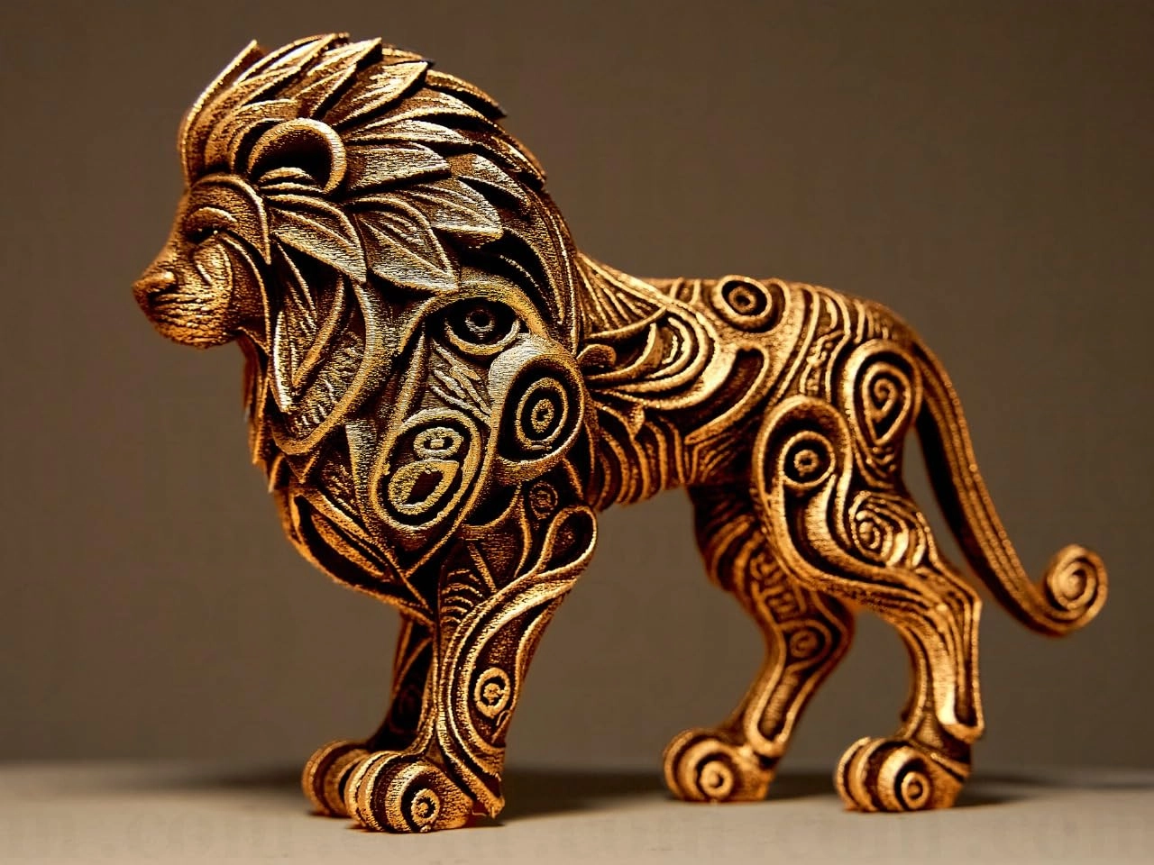 Lion Action Figure - PLA Plastic