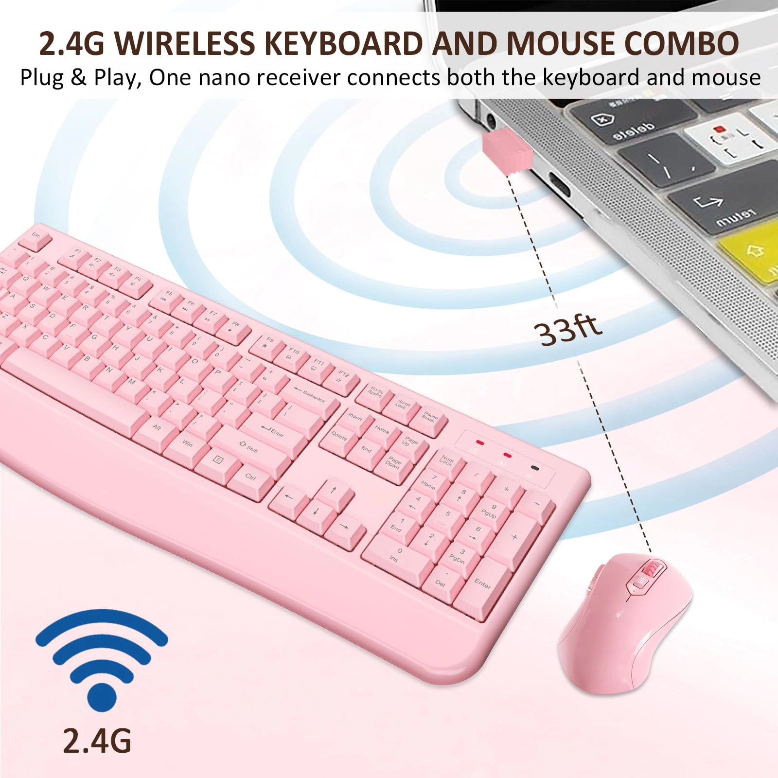 Keyboard and Mouse Combo - QWERTY Wireless