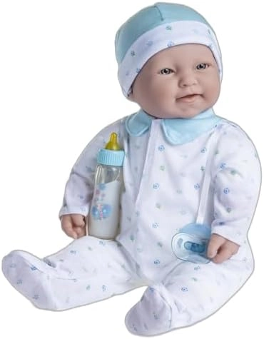 La Baby Baby Doll - 20-inch Soft Body Caucasian Washable Removable Blue Outfit w/Hat and Pacifier Ages 2+
