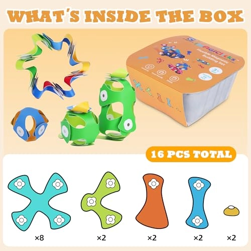 Flexible Magnetic Building Set - 16 pcs