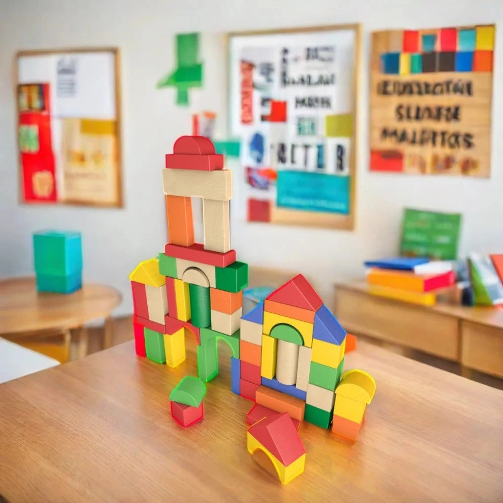 Wooden Building Block Set - Truck Theme