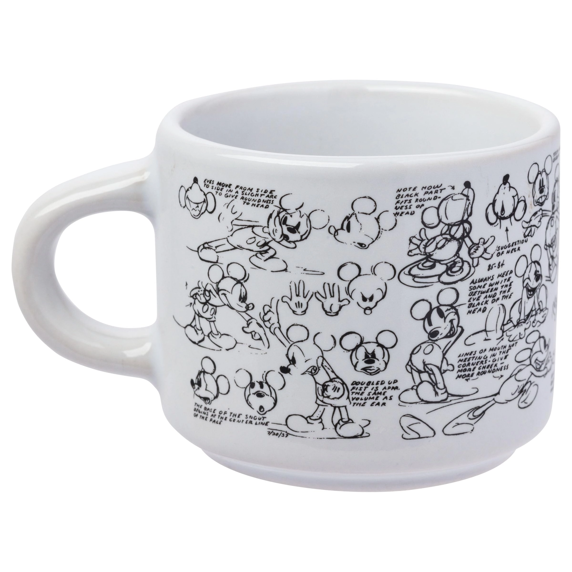 Disney Mickey Mouse Reusable Cup - 4 pcs - Vintage Sketches