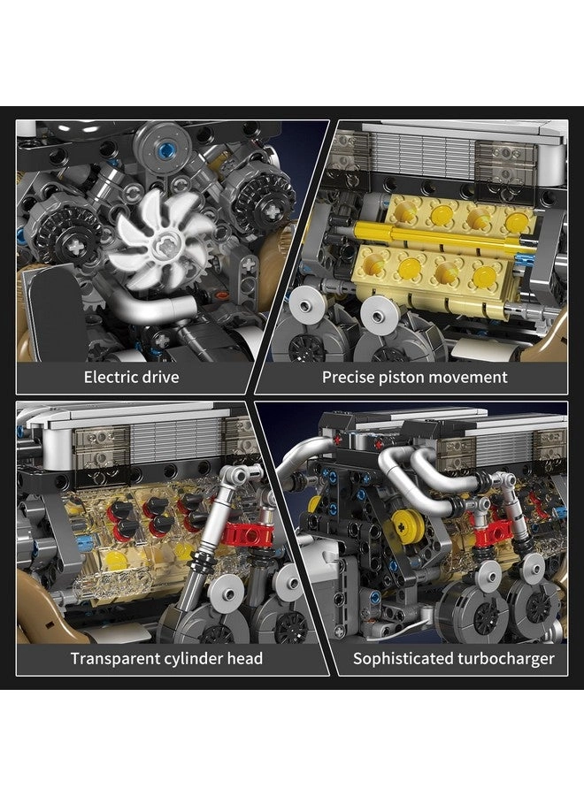 W16 Engine (10131) - V8 with Motor