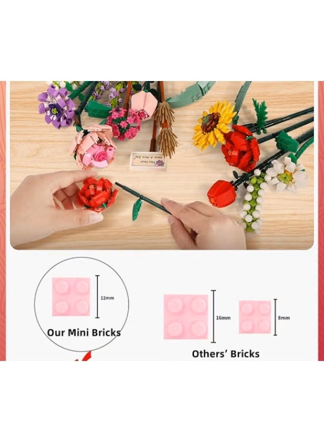 Flower Bouquet Building Blocks - 568 pcs
