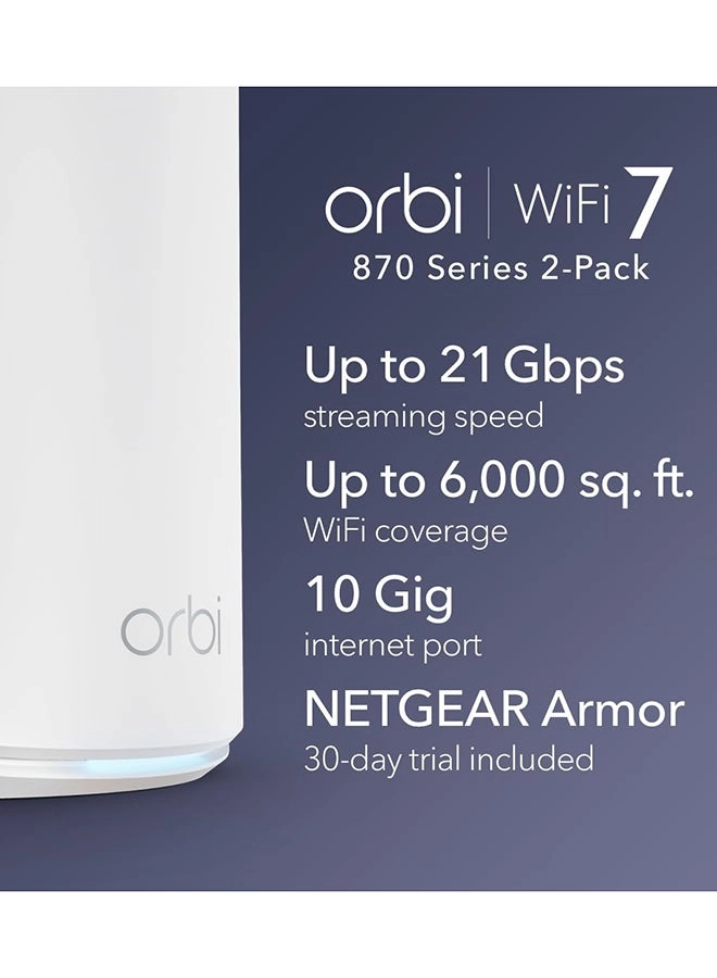 Orbi 870 Router - WiFi 7 + Satellite Extender