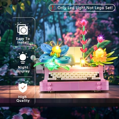 Light Kit for LEGO Typewriter with Flowers 31169 - Plastic 1