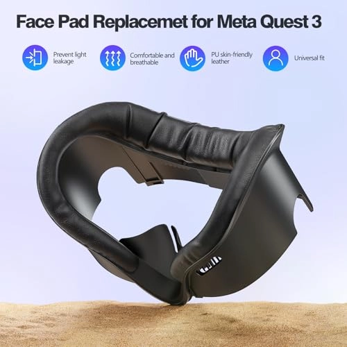 Face Cover Pad - Oculus Quest 3 Sweat-Proof PU Foam