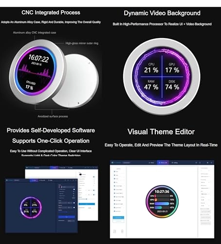 4-USB Cooler LCD-W - 4inch 720x720 Pixel