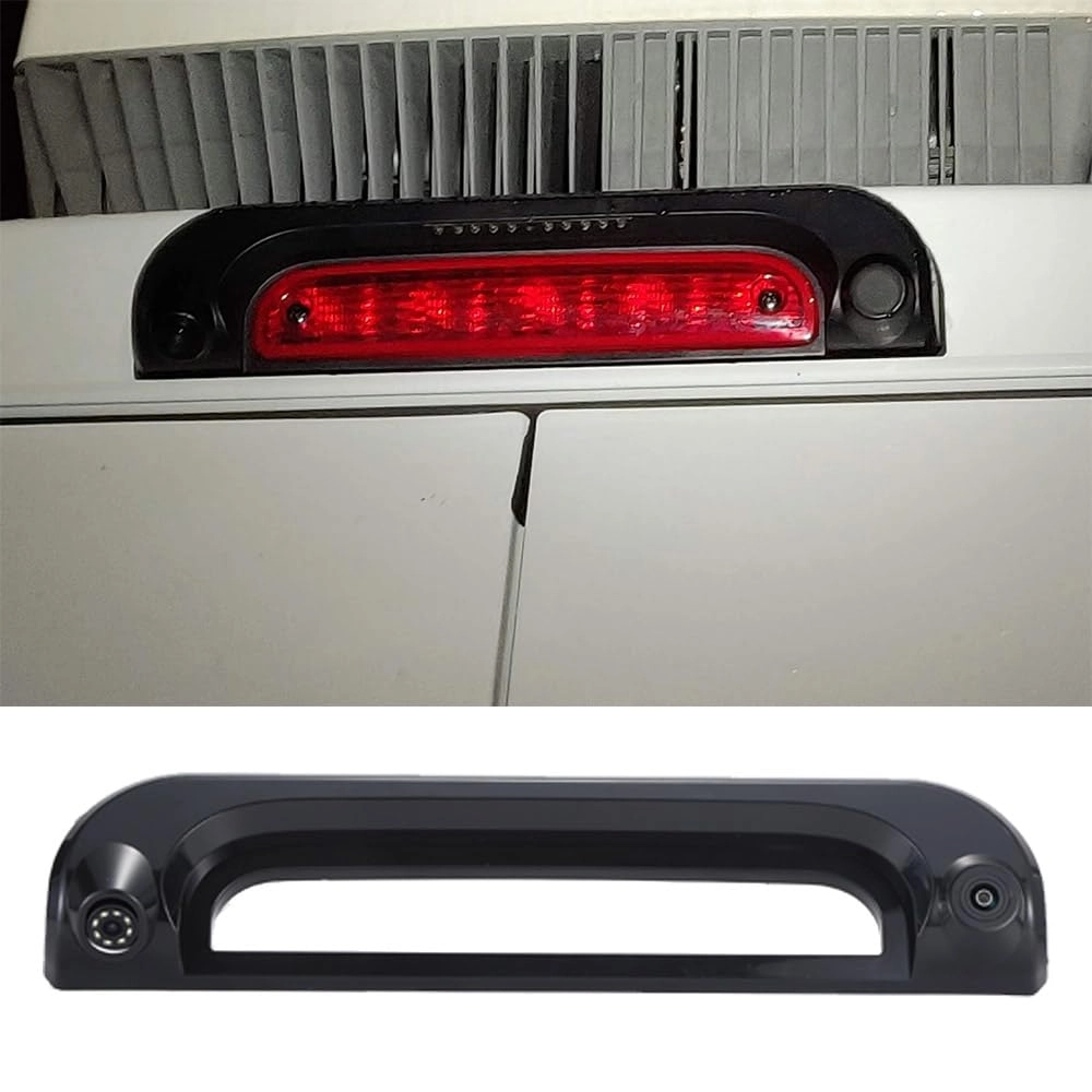 Rear View Mirror Monitor - 4.3 Inch Wired + Brake Light Camera - 1280 x 720 Night vision